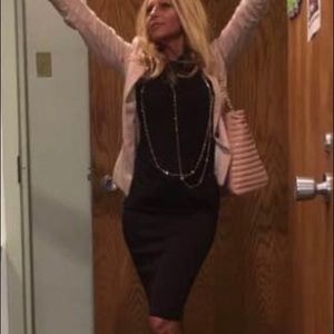 Black and peach outfit